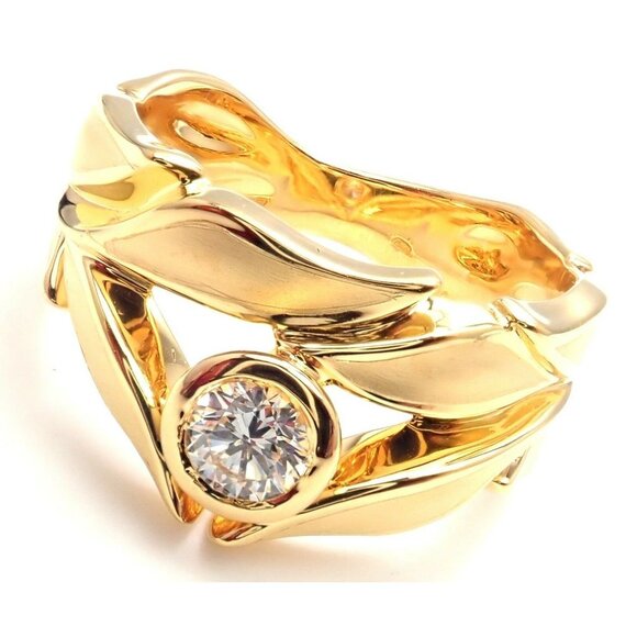 New! Authentic Carrera Y Carrera 18k Mi Princes Greco Roman Diamond Crown Ring​ - Picture 10 of 14